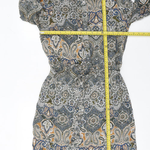 George Women’s Multicoloured Paisley Shirt Dress Size 10 Cotton