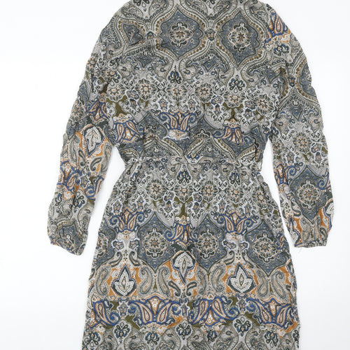 George Women’s Multicoloured Paisley Shirt Dress Size 10 Cotton
