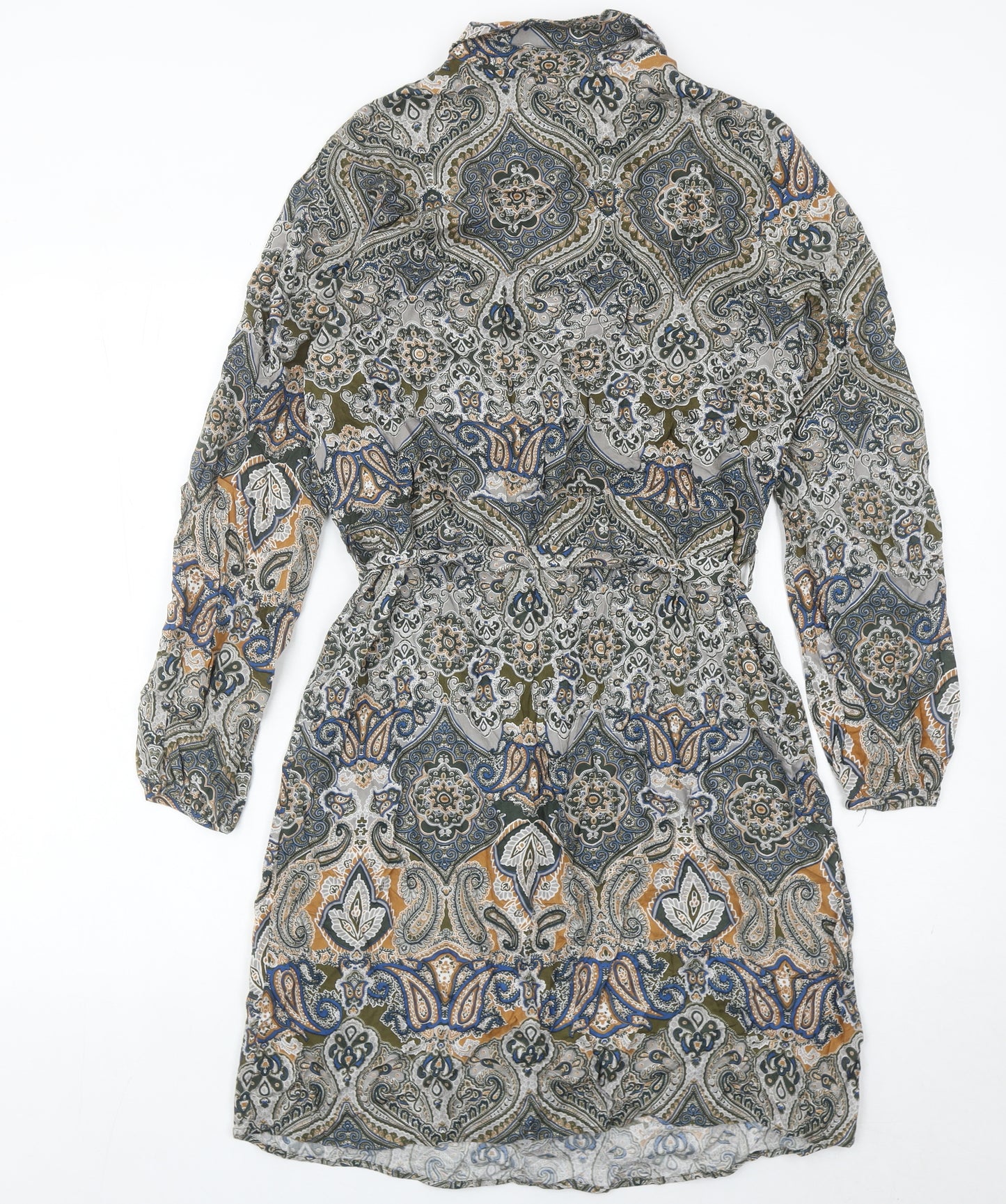 George Women’s Multicoloured Paisley Shirt Dress Size 10 Cotton