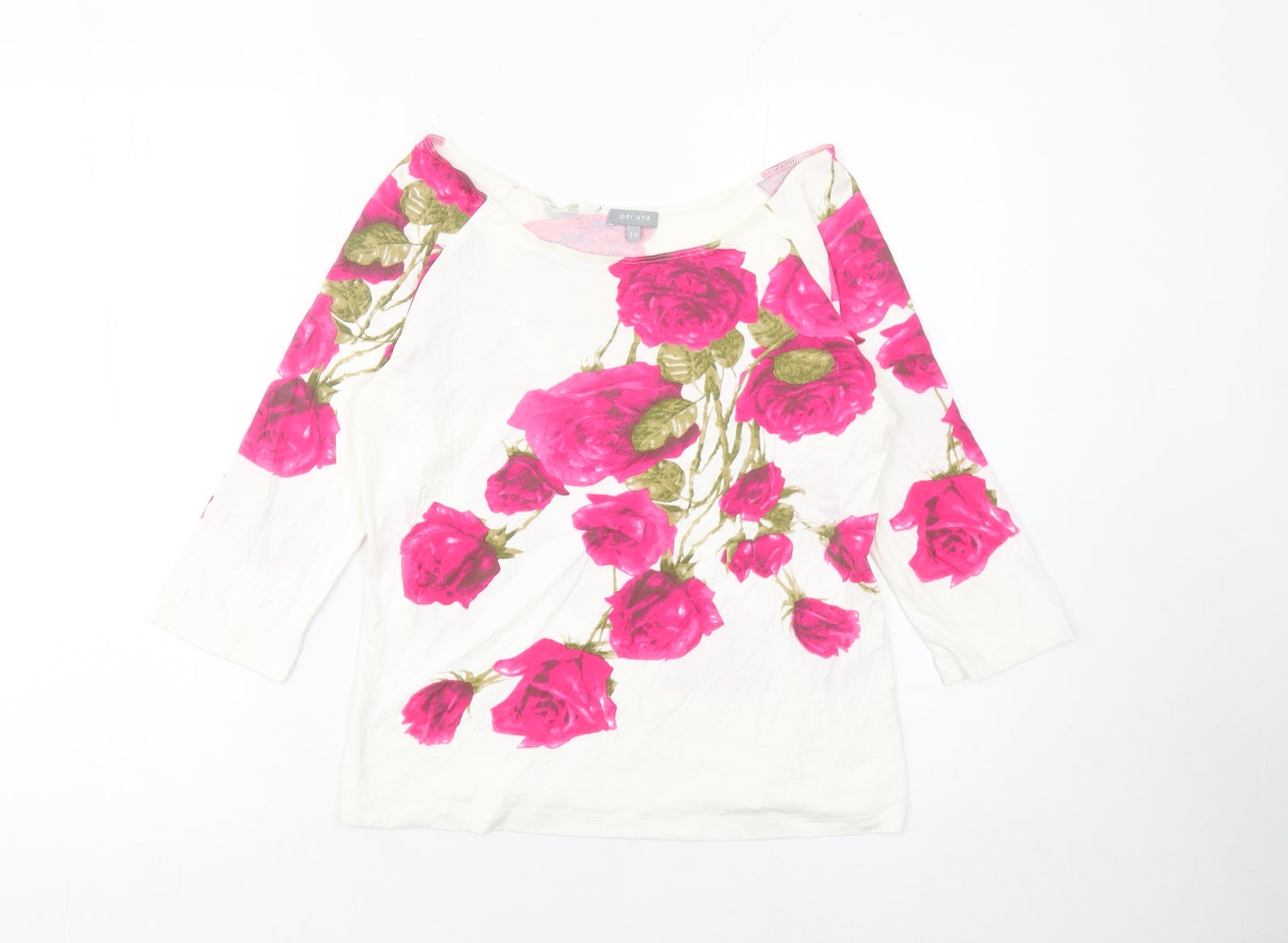 Marks and Spencer Women’s White Floral Tunic Blouse Size 14
