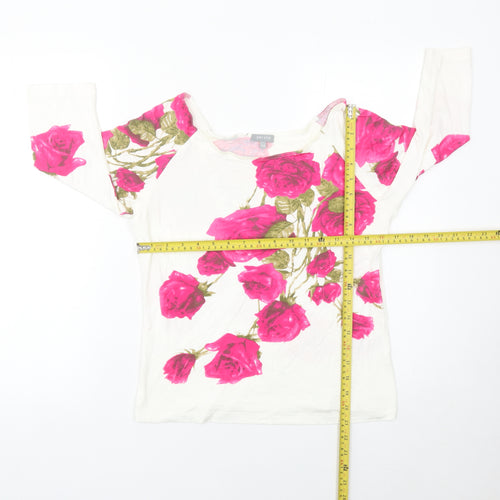 Marks and Spencer Women’s White Floral Tunic Blouse Size 14