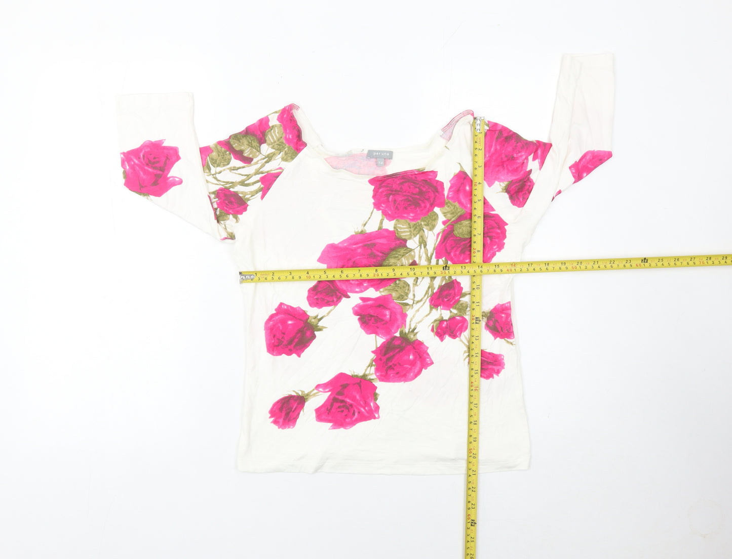 Marks and Spencer Women’s White Floral Tunic Blouse Size 14