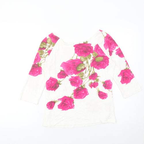 Marks and Spencer Women’s White Floral Tunic Blouse Size 14