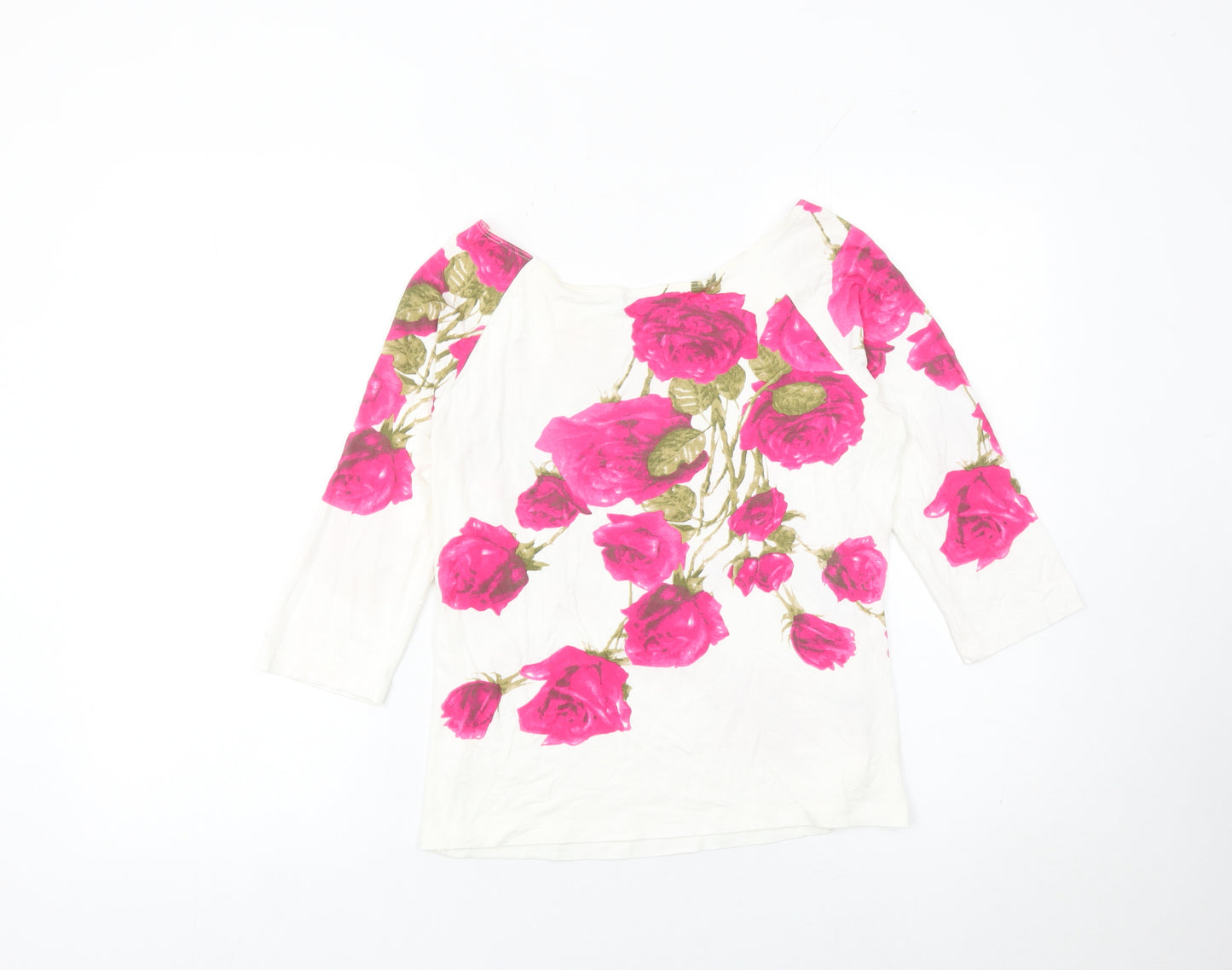 Marks and Spencer Women’s White Floral Tunic Blouse Size 14