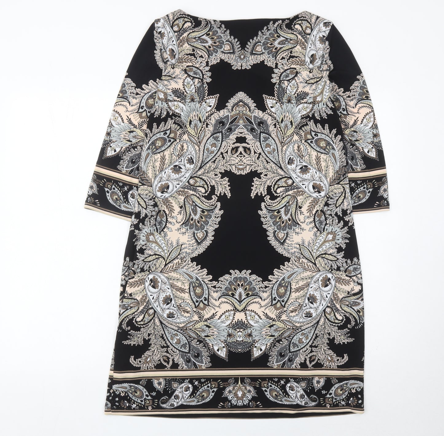 Wallis Petite Women’s Black Paisley Sheath Dress Size 12