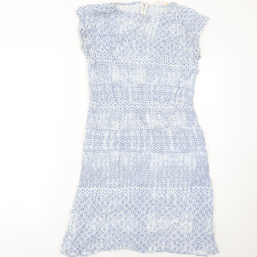 John Lewis Women’s Blue Floral Sheath Knee Length Dress Size 10