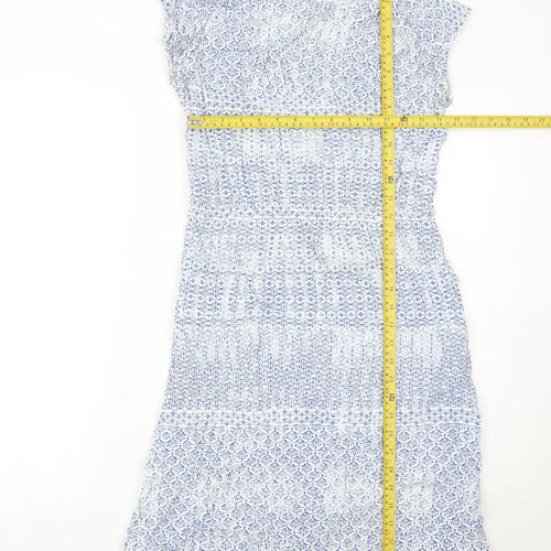 John Lewis Women’s Blue Floral Sheath Knee Length Dress Size 10