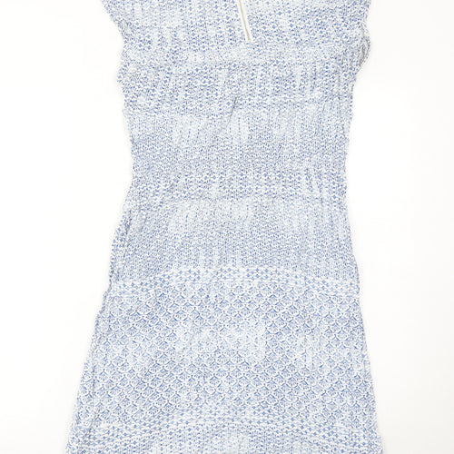 John Lewis Women’s Blue Floral Sheath Knee Length Dress Size 10