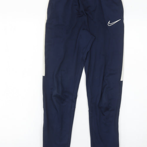 Nike Boys Blue XL Dri-Fit Jogger Trousers Football Activewear Polyester