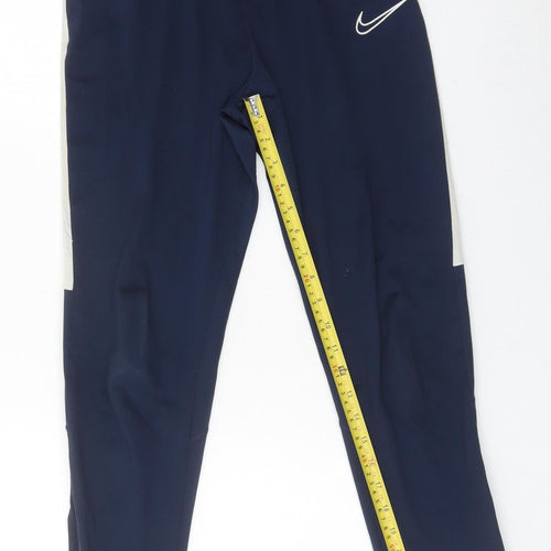 Nike Boys Blue XL Dri-Fit Jogger Trousers Football Activewear Polyester