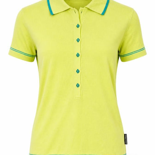 Twopercent Unisex Green Polo Shirt S Short Sleeve Knit Button Cotton Blend