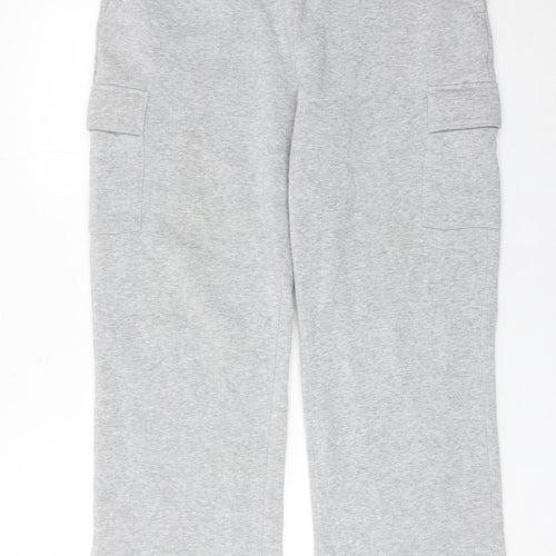 Kyodan Womens Grey Cargo Jogger Trousers Size L Elastic Waist