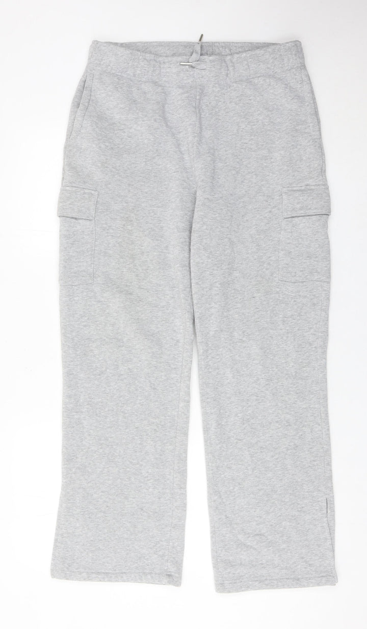 Kyodan Womens Grey Cargo Jogger Trousers Size L Elastic Waist
