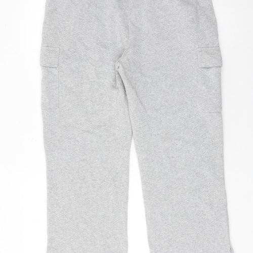 Kyodan Womens Grey Cargo Jogger Trousers Size L Elastic Waist