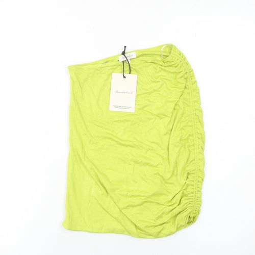 Mars The Label Women’s Green Small Ruched Pencil Skirt