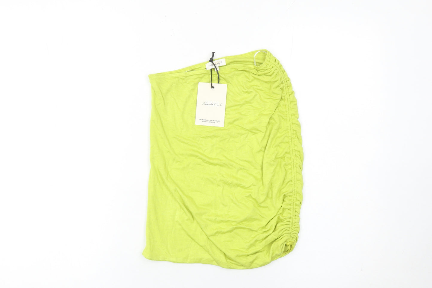 Mars The Label Women’s Green Small Ruched Pencil Skirt