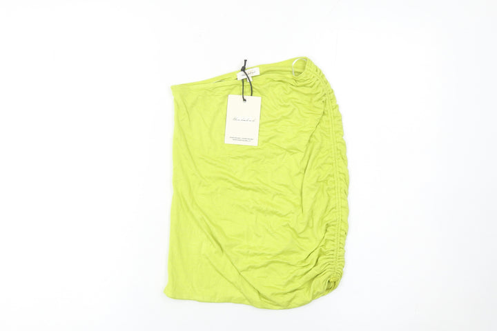 Mars The Label Women’s Green Small Ruched Pencil Skirt