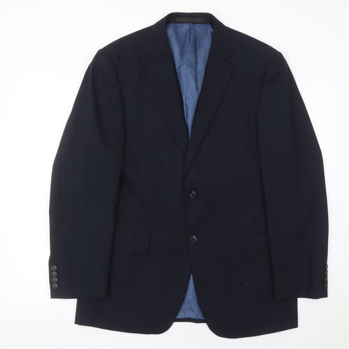 Marks and Spencer Men’s Blue 40in Wool Blend Blazer Jacket
