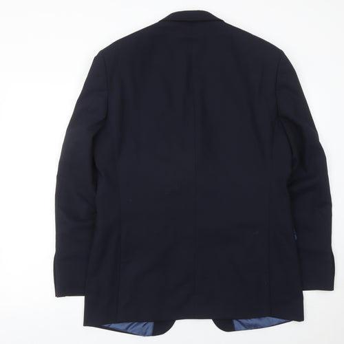 Marks and Spencer Men’s Blue 40in Wool Blend Blazer Jacket