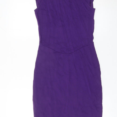 French Connection Women’s Purple Lace Sheath Dress UK 12