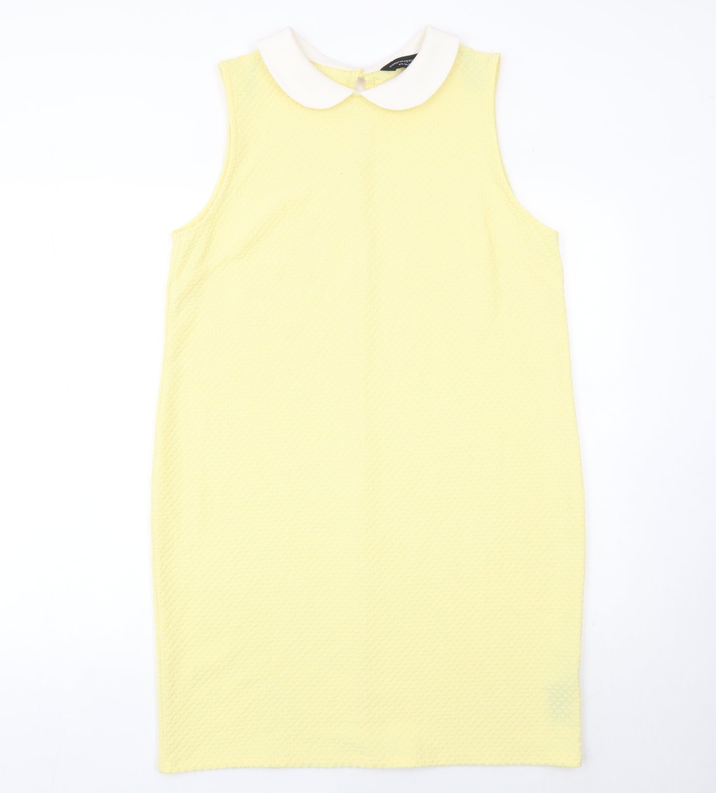 Dorothy Perkins Women’s Yellow Shift Dress Size 14 Collared Sleeveless