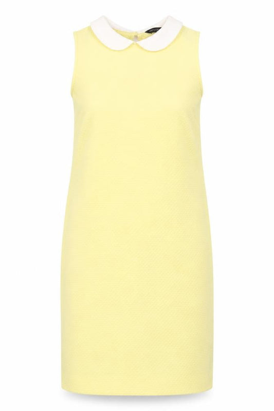Dorothy Perkins Women’s Yellow Shift Dress Size 14 Collared Sleeveless