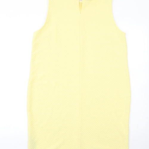 Dorothy Perkins Women’s Yellow Shift Dress Size 14 Collared Sleeveless