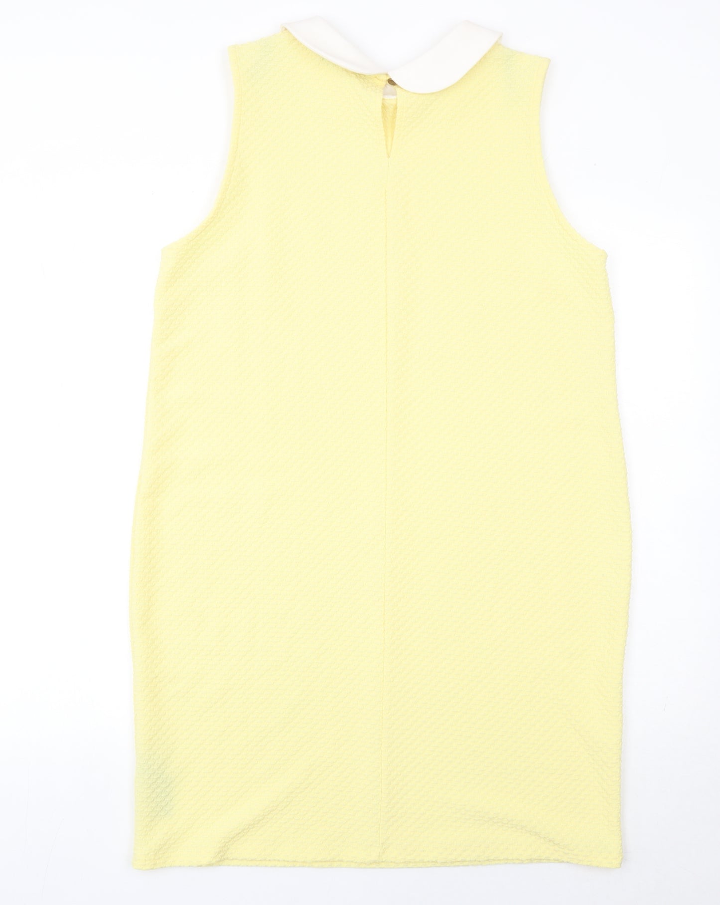 Dorothy Perkins Women’s Yellow Shift Dress Size 14 Collared Sleeveless