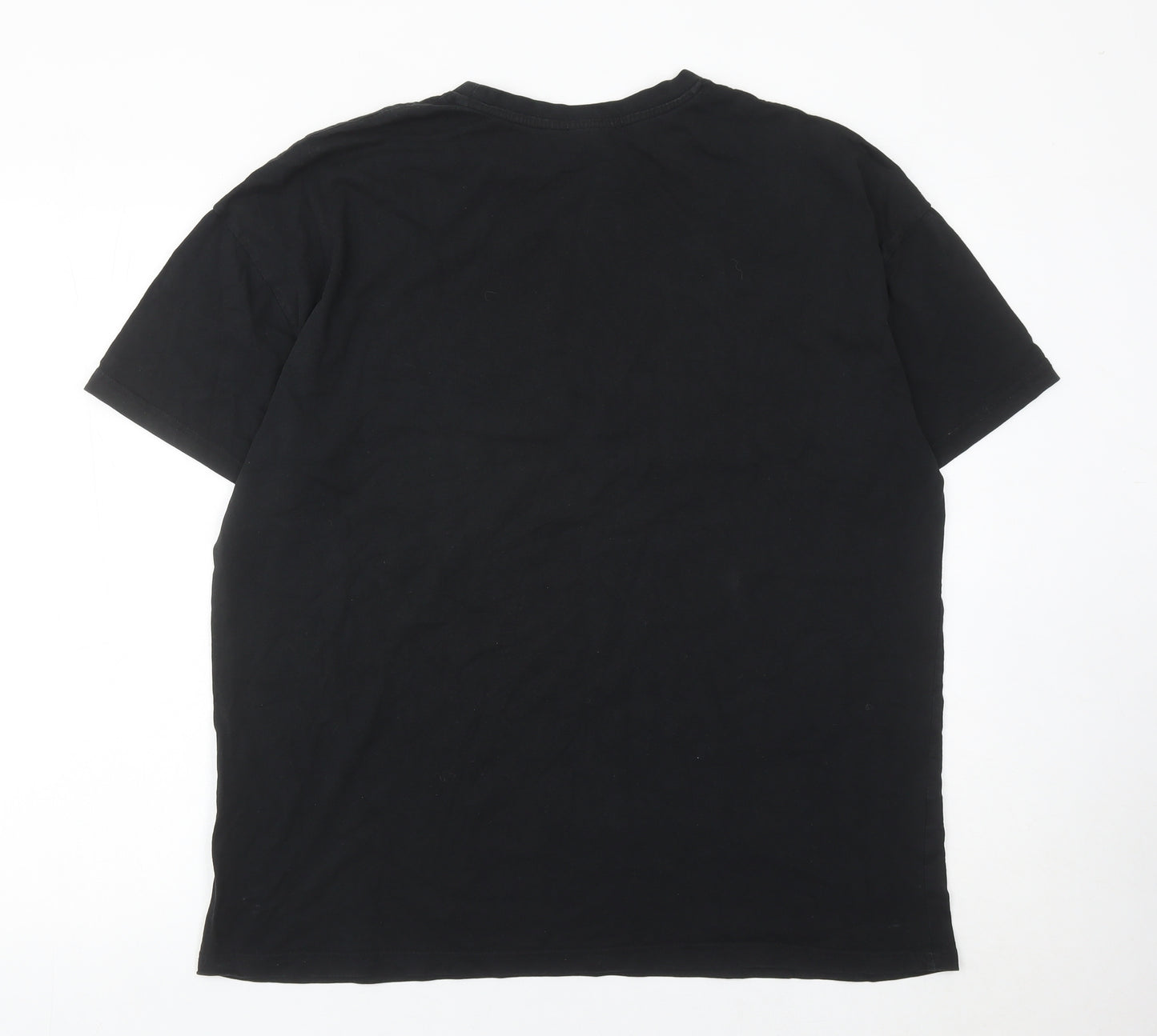 Primark Womens Black Graphic Butterfly Retro T-Shirt Size S