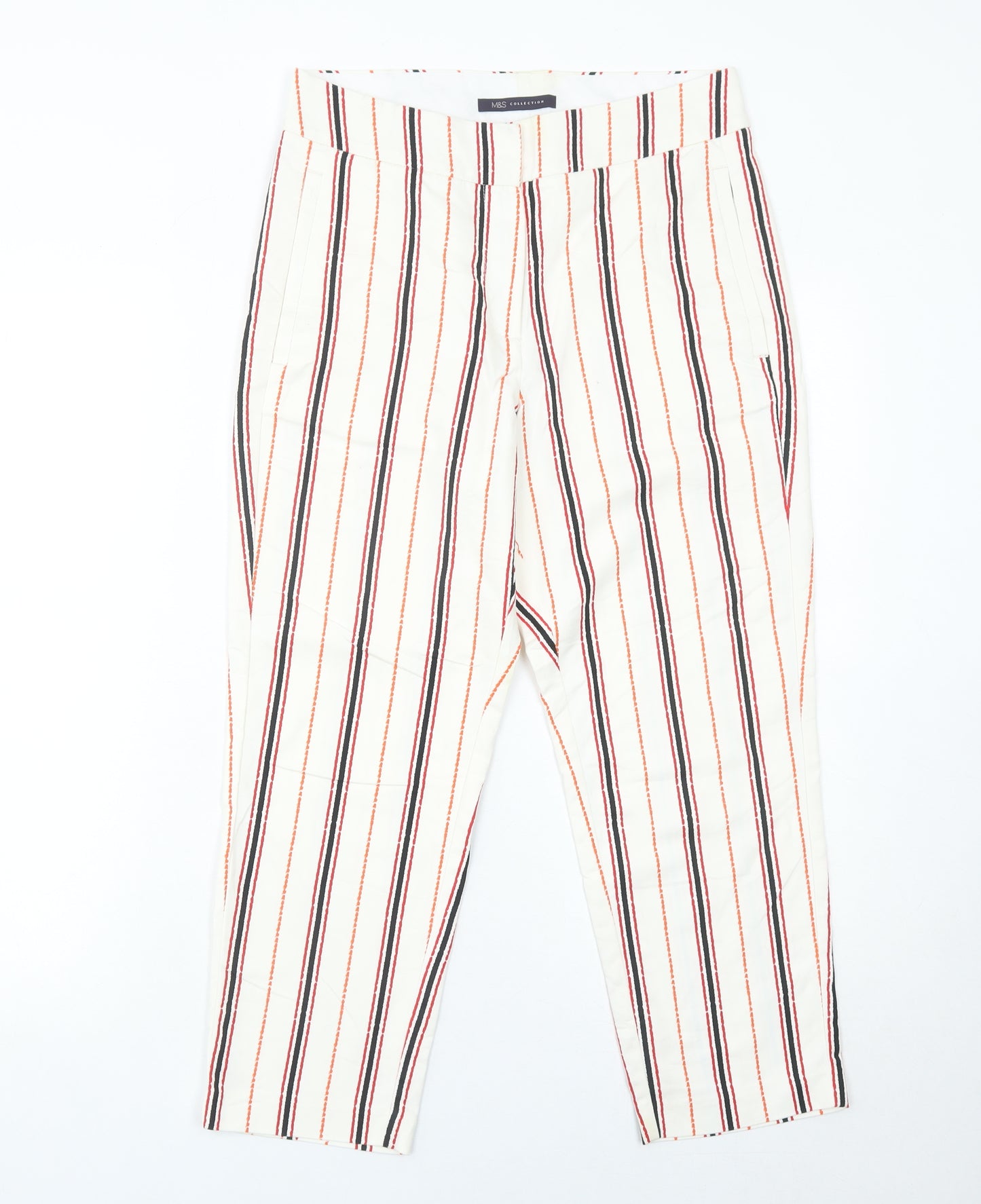 Marks and Spencer Women’s Multicoloured Striped Chino Trousers Size 8
