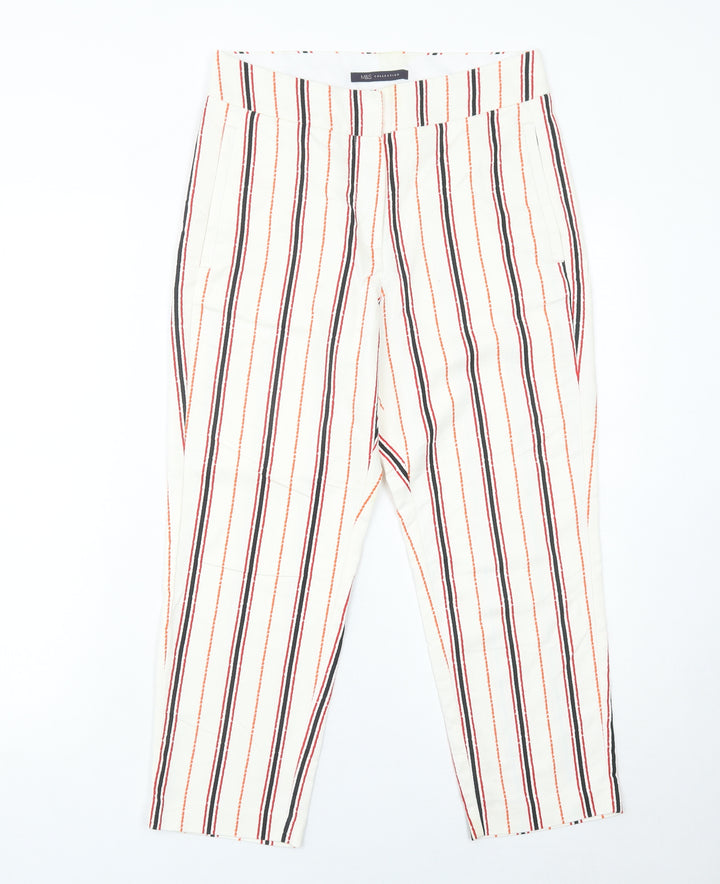 Marks and Spencer Women’s Multicoloured Striped Chino Trousers Size 8