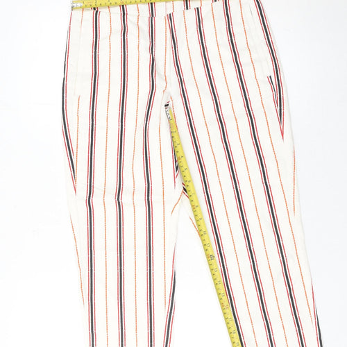 Marks and Spencer Women’s Multicoloured Striped Chino Trousers Size 8