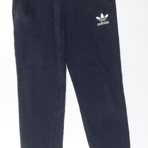 Adidas Womens Blue Jogger Trousers Size 8 Cotton Blend