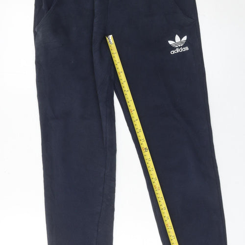 Adidas Womens Blue Jogger Trousers Size 8 Cotton Blend