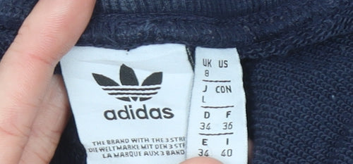Adidas Womens Blue Jogger Trousers Size 8 Cotton Blend