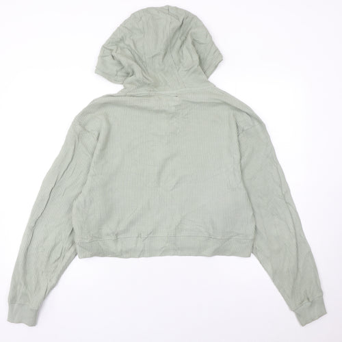 Threadbare Women’s Green Hoodie Size 10 Cotton 1/4 Zip Pullover