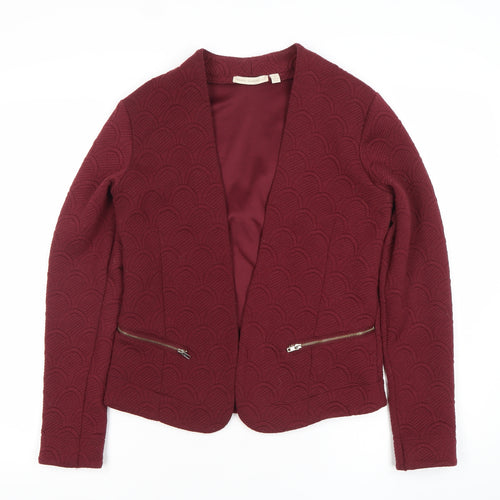 Maria Gabrielle Women's Red Textured Suit Jacket Blazer Size M