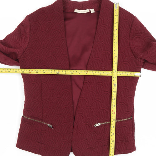 Maria Gabrielle Women's Red Textured Suit Jacket Blazer Size M