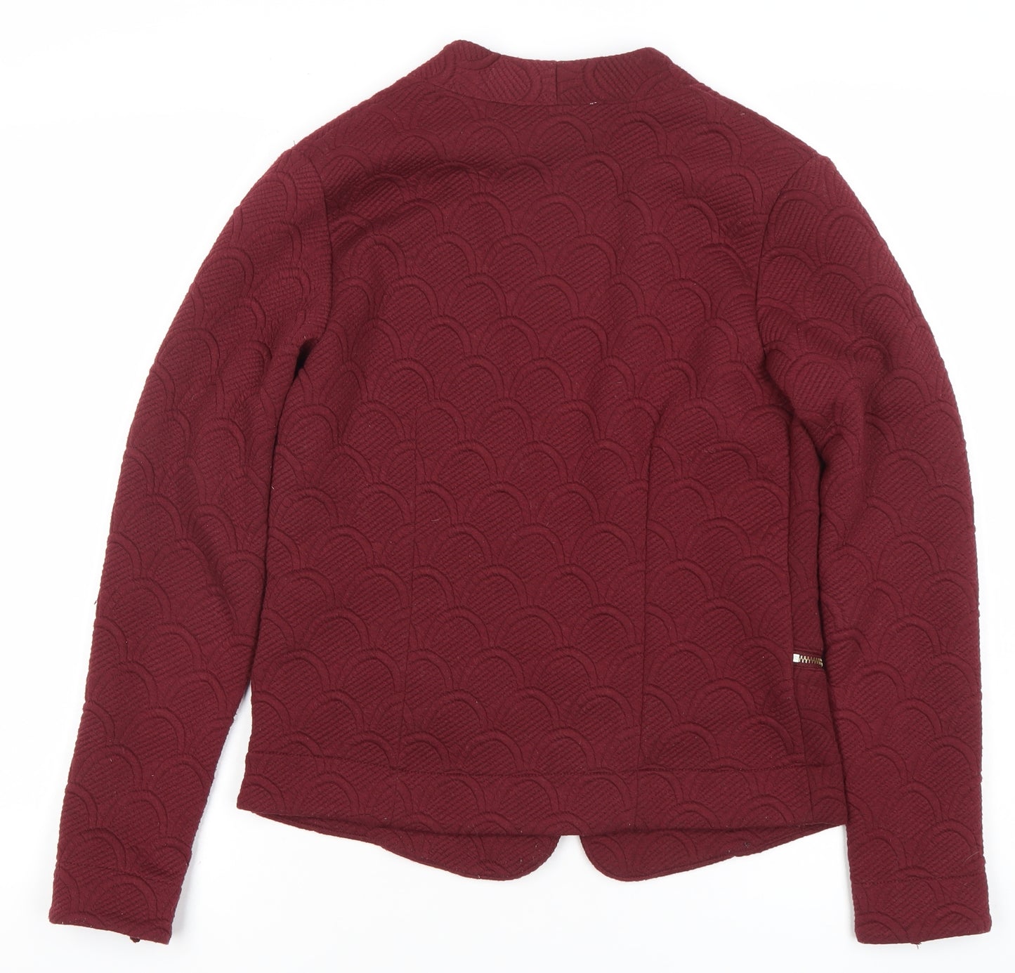 Maria Gabrielle Women's Red Textured Suit Jacket Blazer Size M