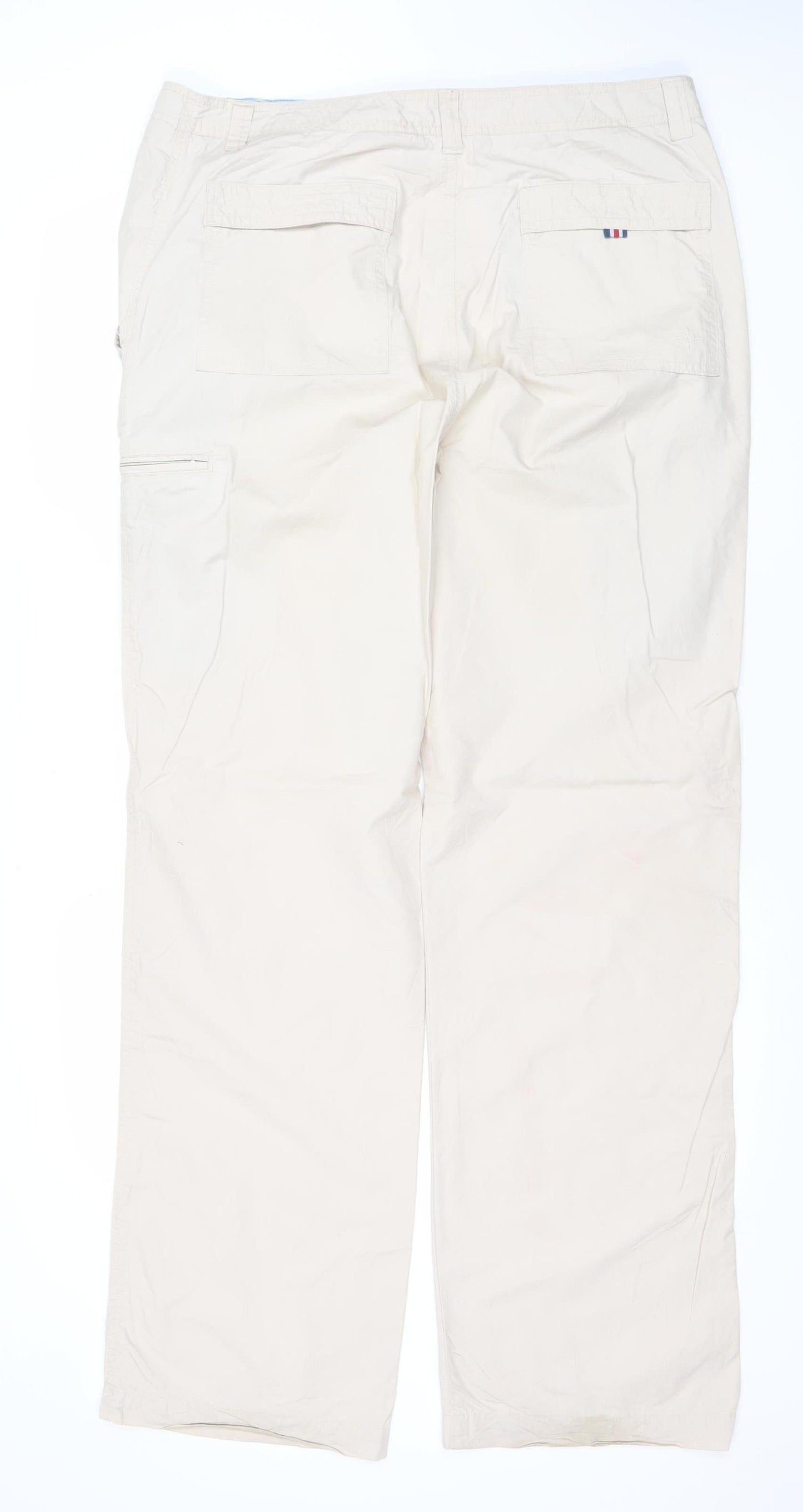 Debenhams Men's Beige Cargo Trousers Size 36L Cotton
