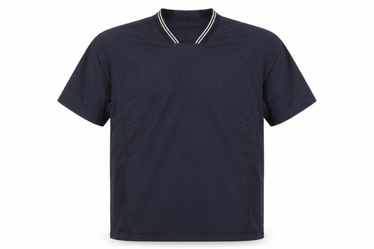 Front view of Dunlop Men’s Blue Polyester Golf T-Shirt L V-Neck Sportswear