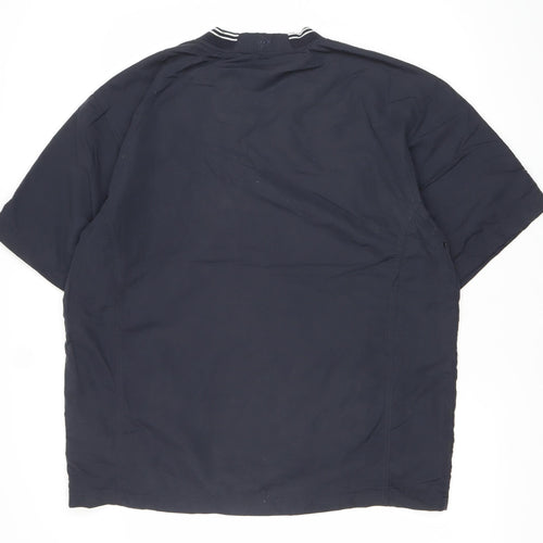 Dunlop Men’s Blue Polyester Golf T-Shirt L V-Neck Sportswear