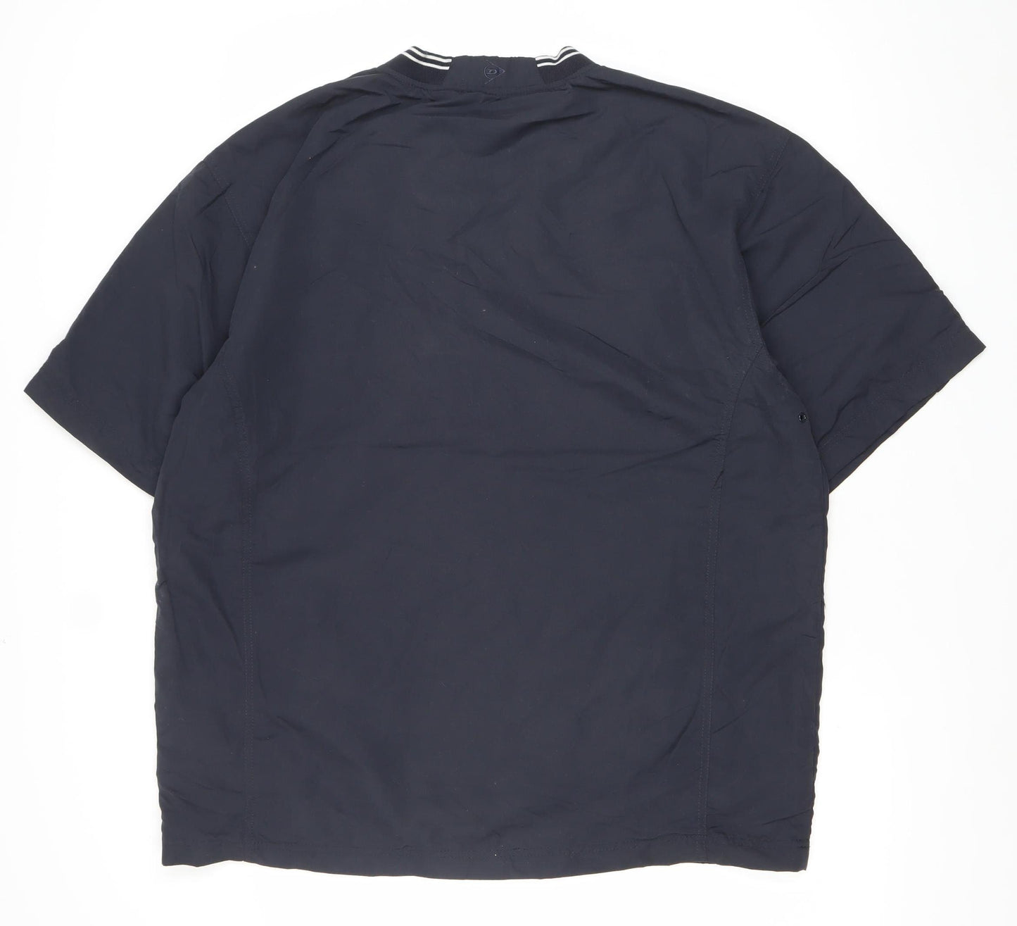 Dunlop Men’s Blue Polyester Golf T-Shirt L V-Neck Sportswear