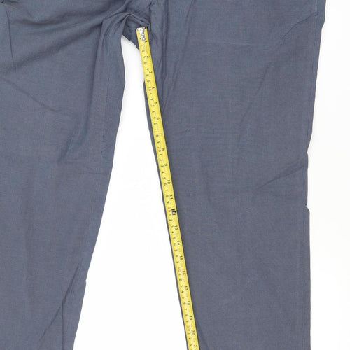 Incotex Men Blue 2XL Slim Fit Chino Trousers Cotton Blend