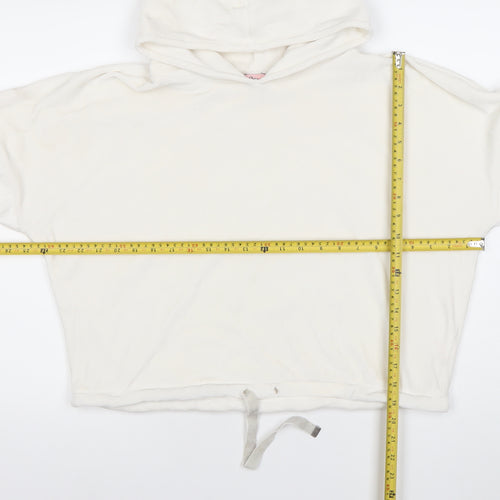 Boux Avenue Women’s White Pullover Hoodie UK 12 Relaxed Fit