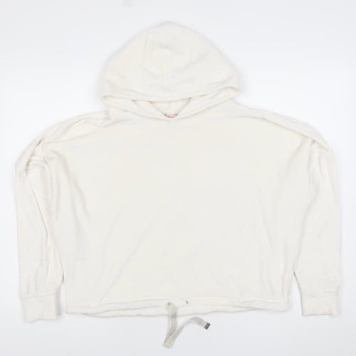 Boux Avenue Women’s White Pullover Hoodie UK 12 Relaxed Fit