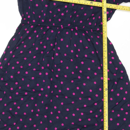 TU Women’s Blue Polka Dot A-Line Knee Length Dress Size 14