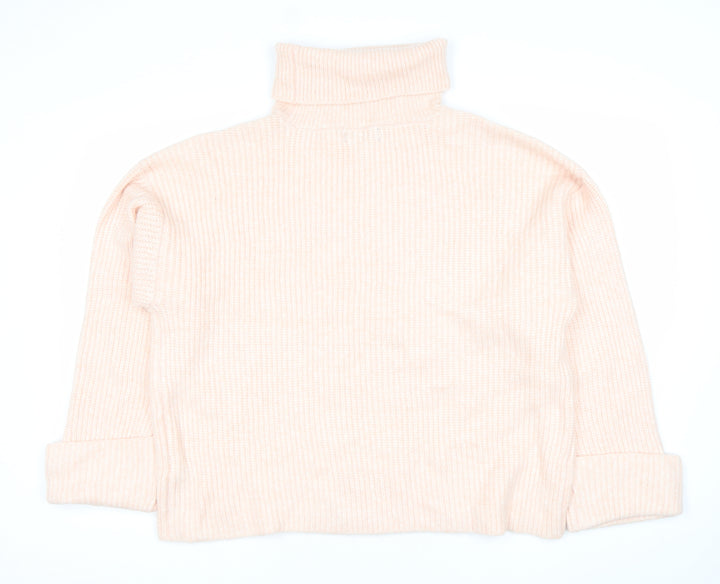 Marks and Spencer Women Pink Roll Neck Knit Jumper Size L