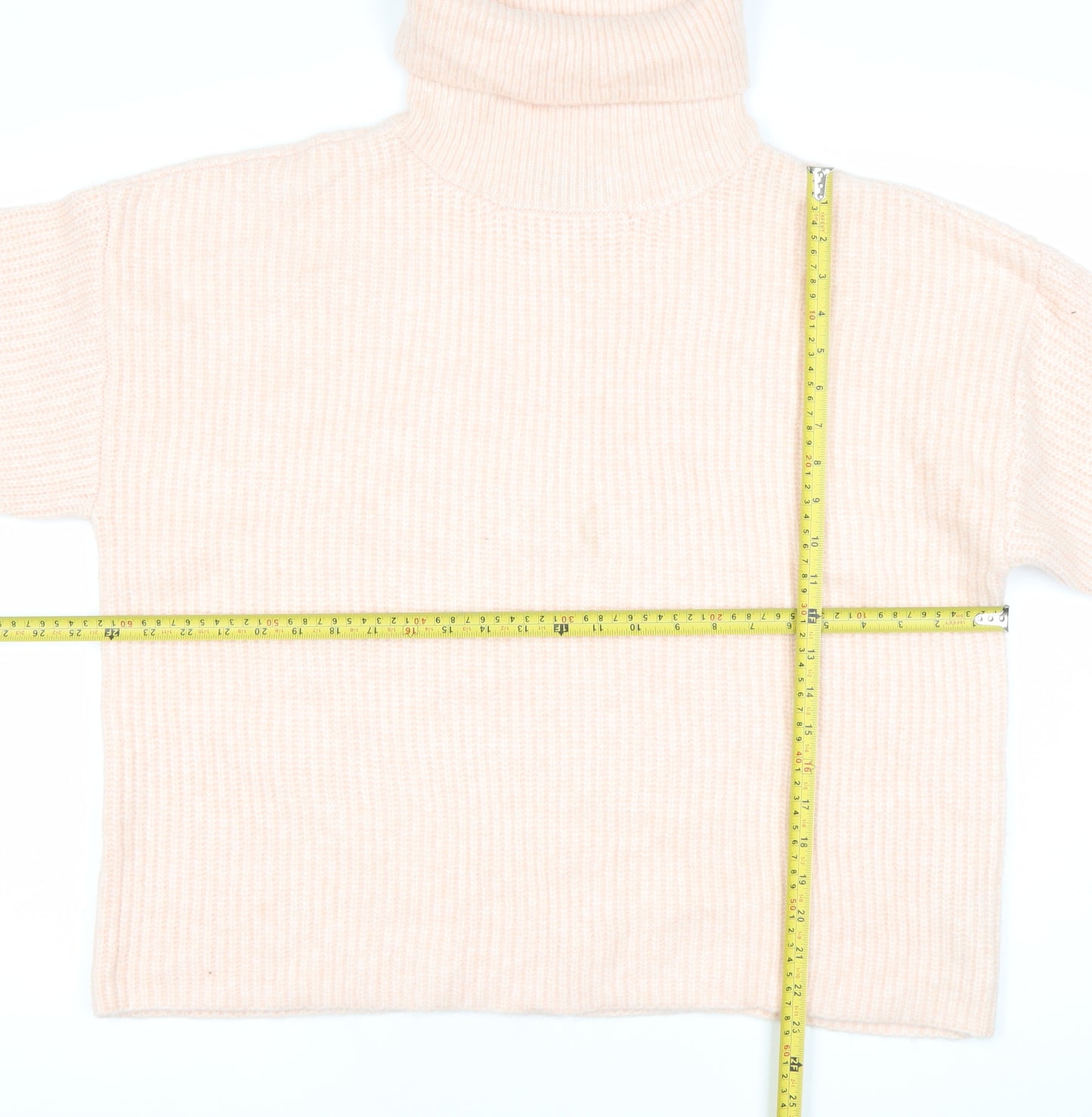 Marks and Spencer Women Pink Roll Neck Knit Jumper Size L