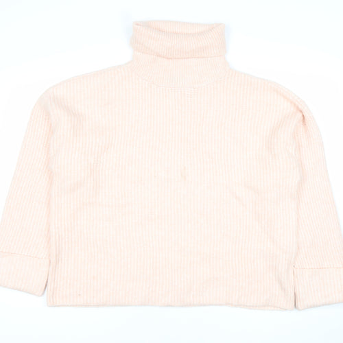 Marks and Spencer Women Pink Roll Neck Knit Jumper Size L